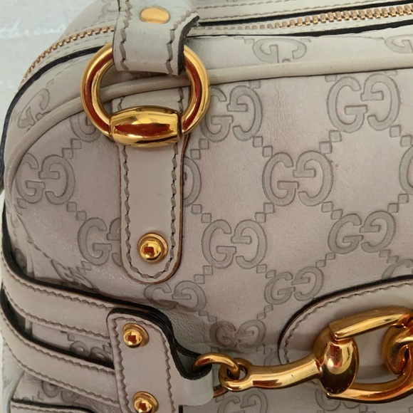 Gucci monogram horsebit wave medium shoulder bag - Picture 8 of 16
